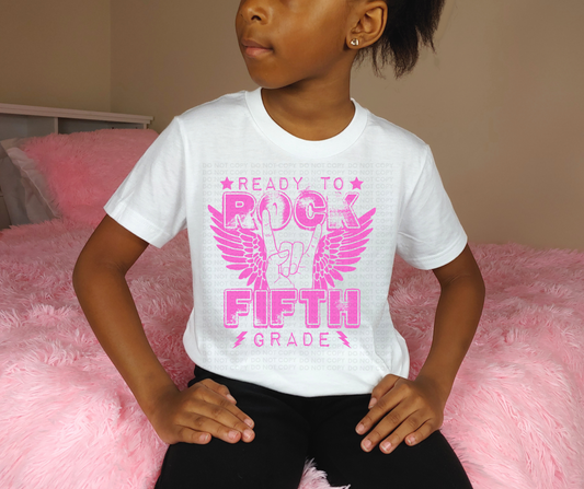 Ready to rock fifth grade-pink