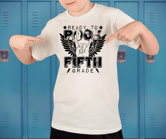 Ready to rock fifth grade- black