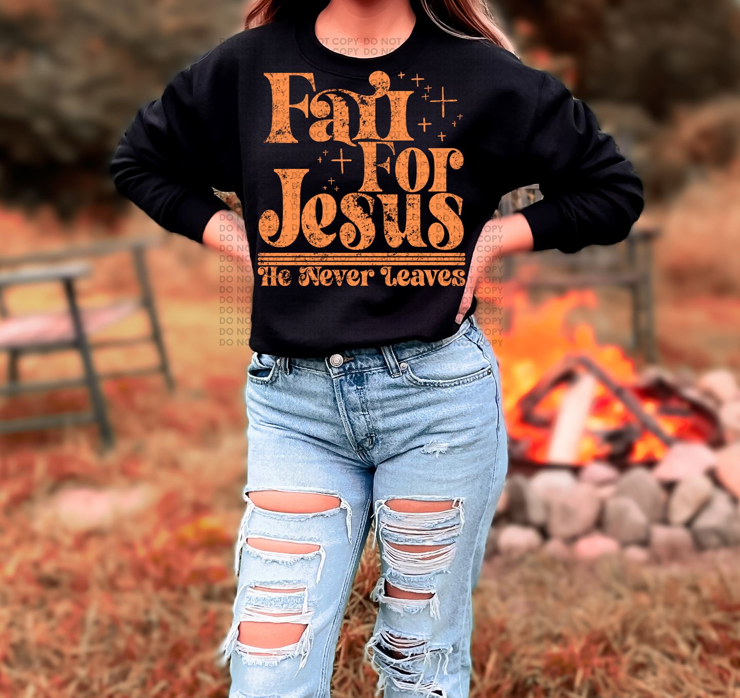 Fall for Jesus he never leaves