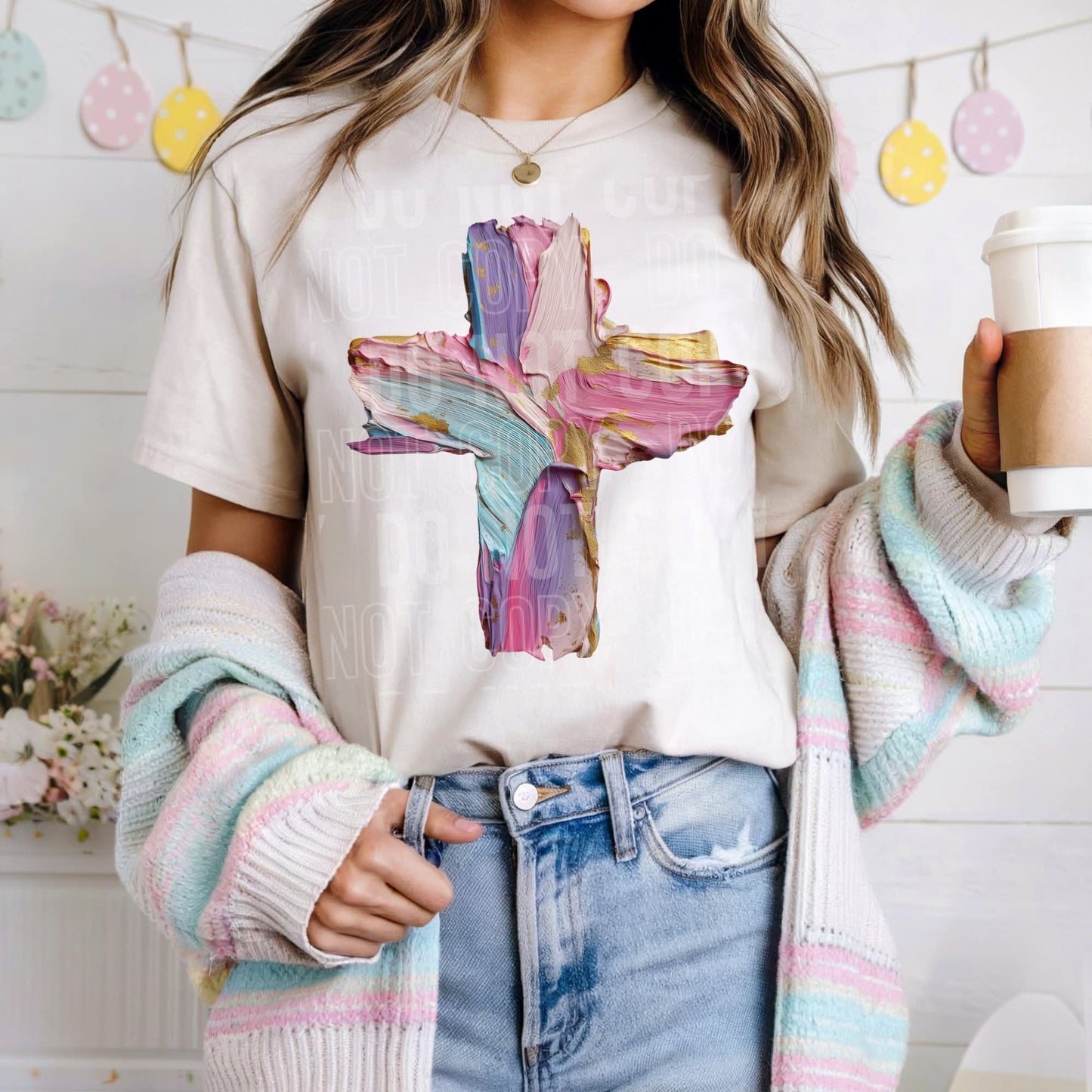 Faux paint cross