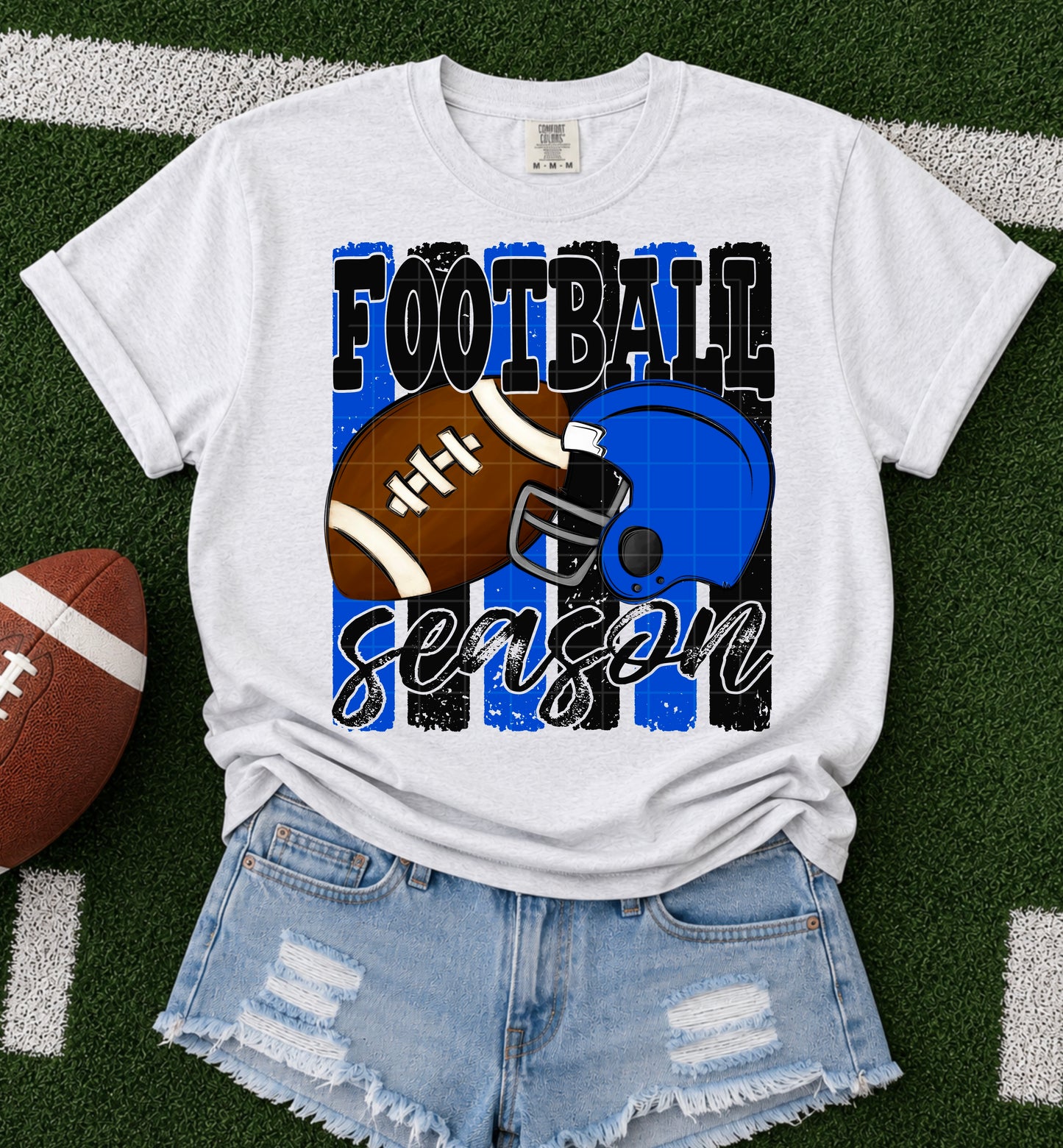 Football Season blue & black