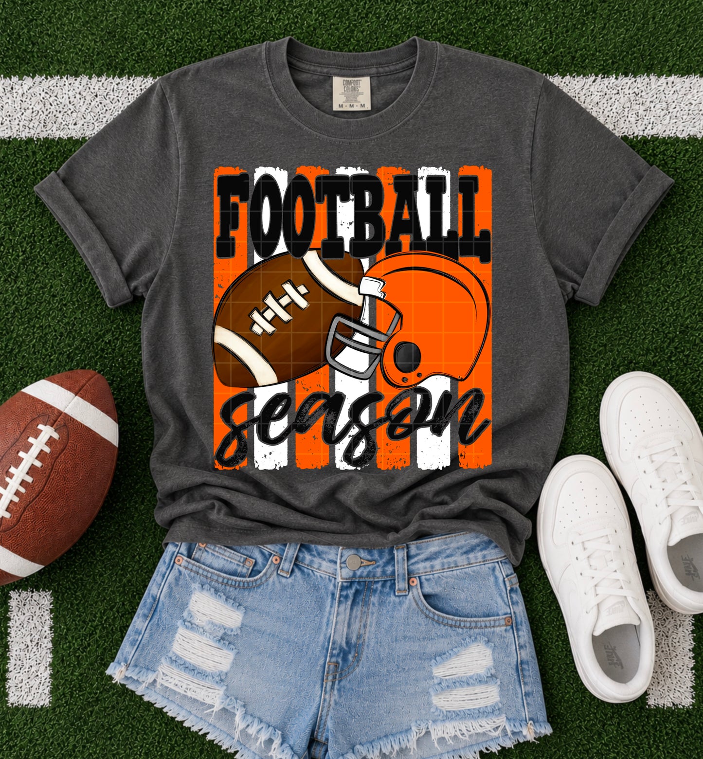 Football Season Orange & white