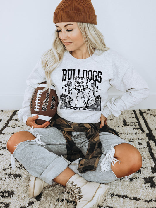 Bulldogs letterman jacket mascot