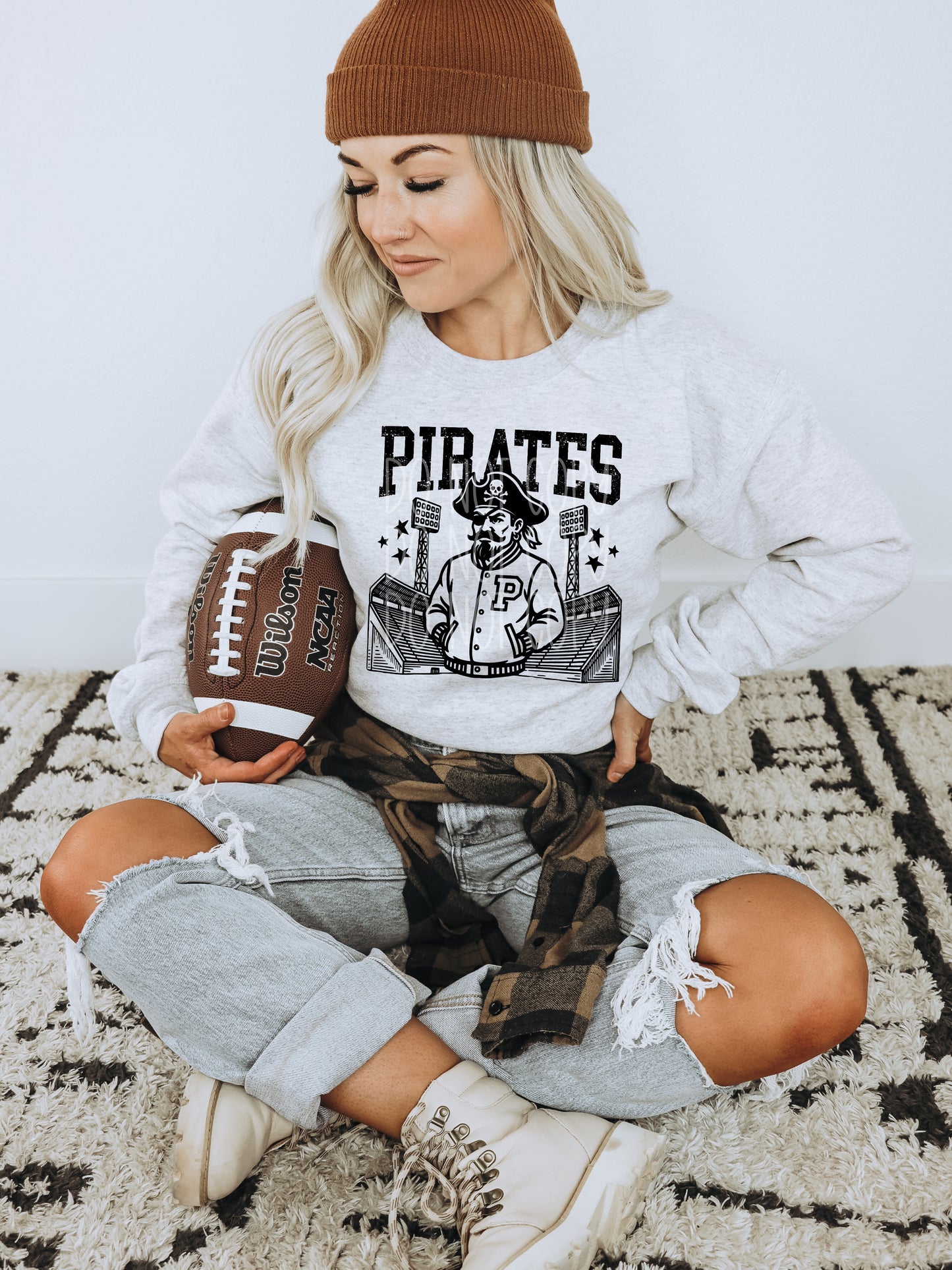 Pirates letterman jacket mascot