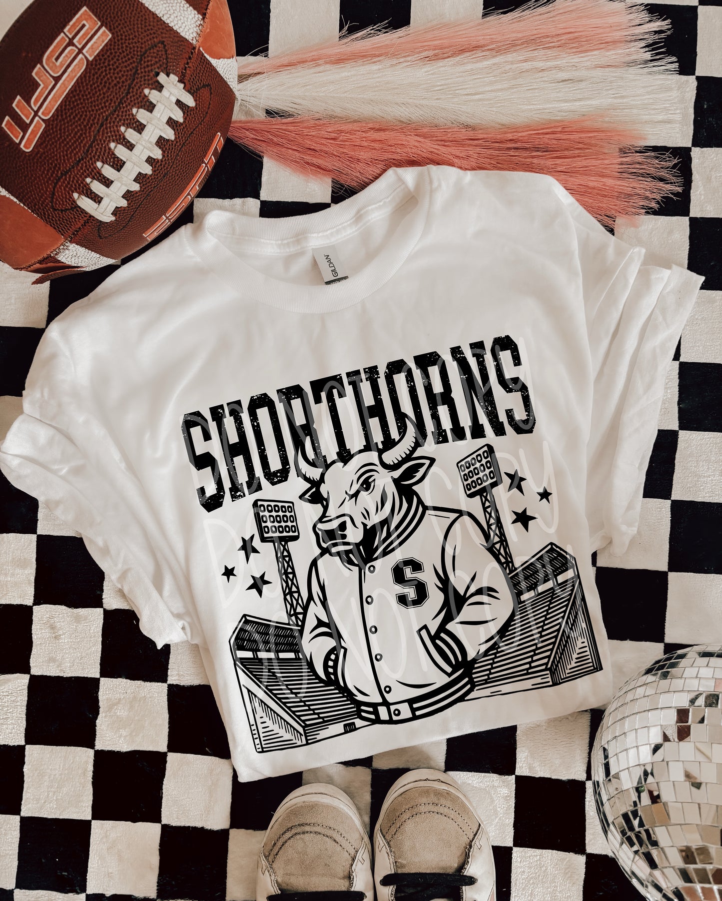 Shorthorns letterman jacket mascot