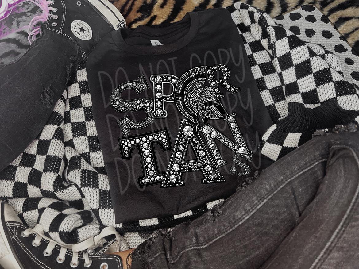 Faux Rhinestone Spartans