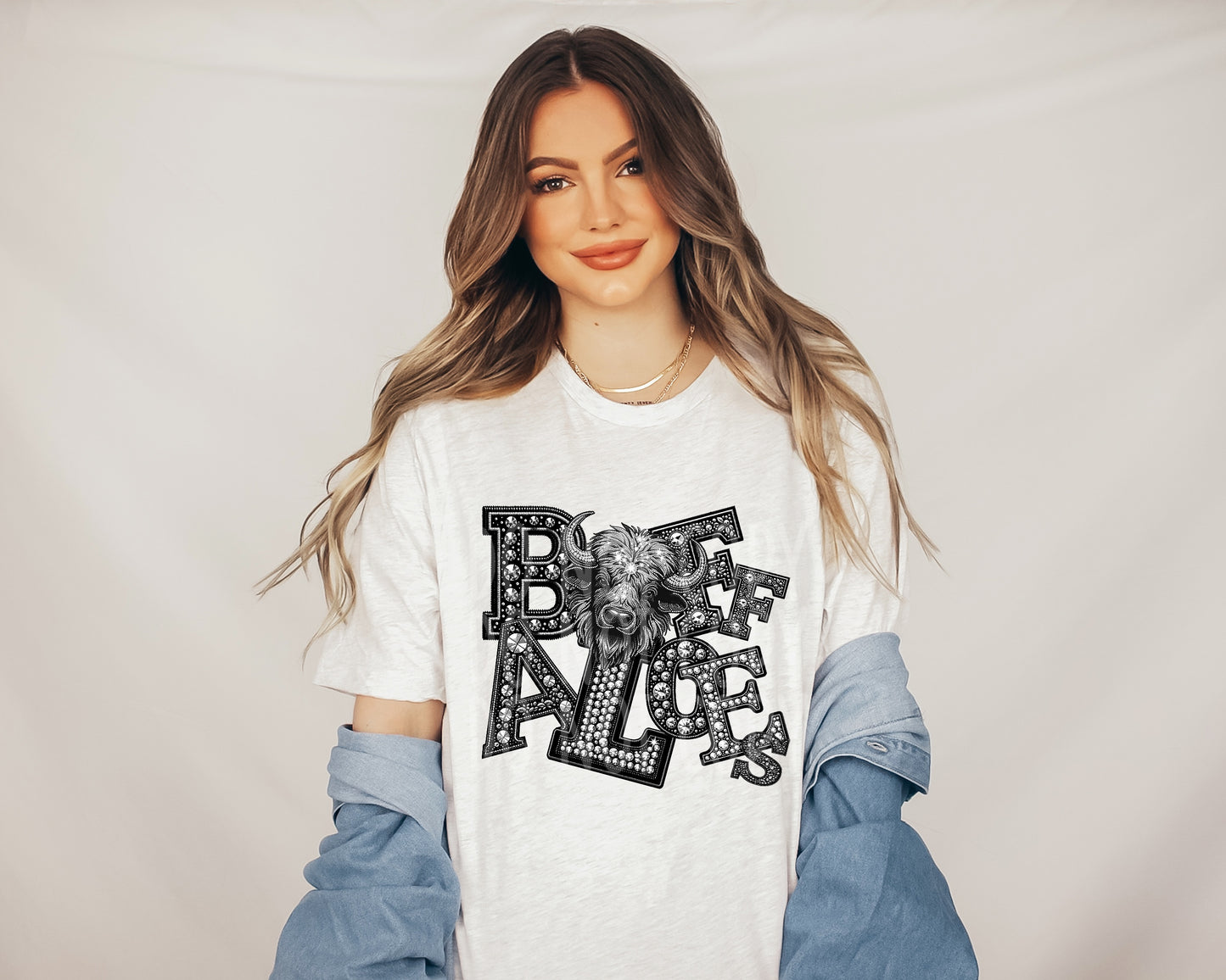 Faux Rhinestone Buffaloes