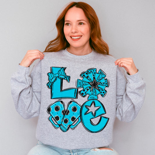 Love cheer black and blue