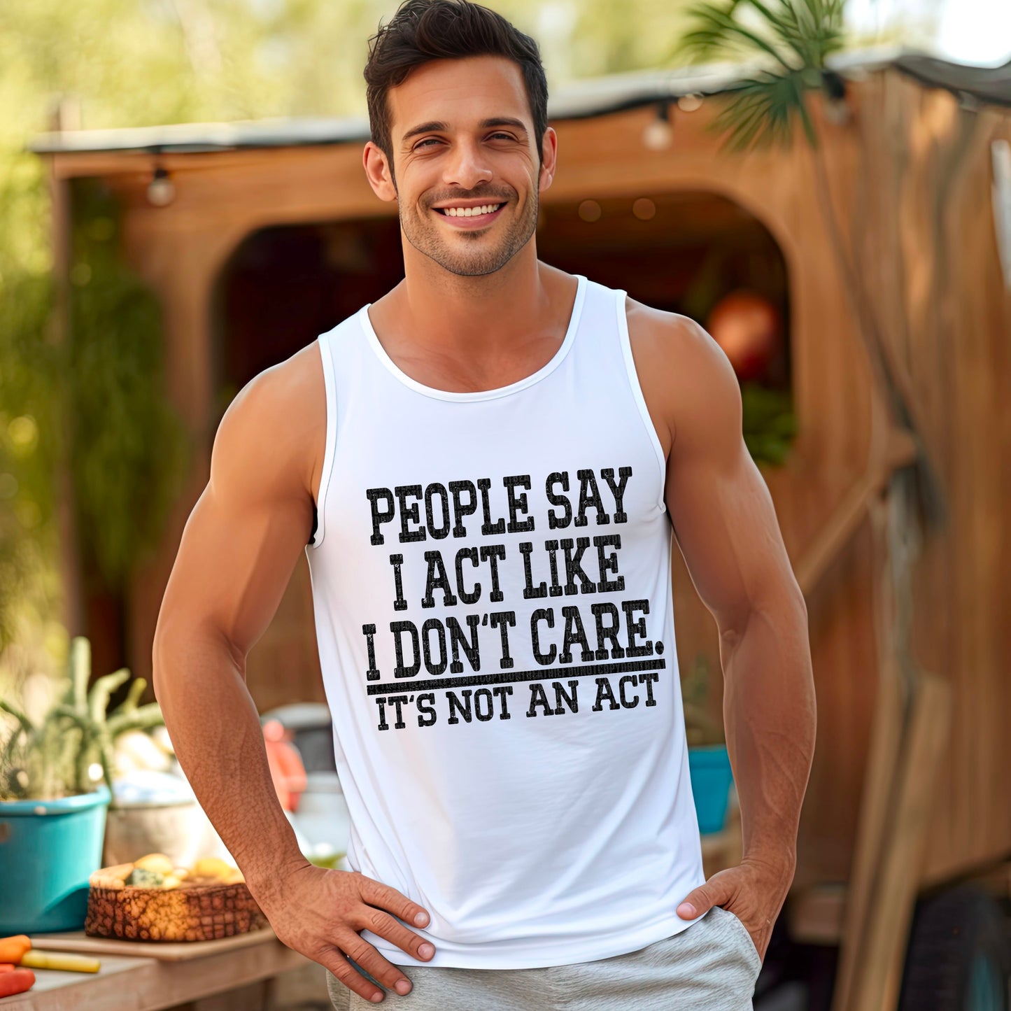People say I ack like I don't care it's not an act