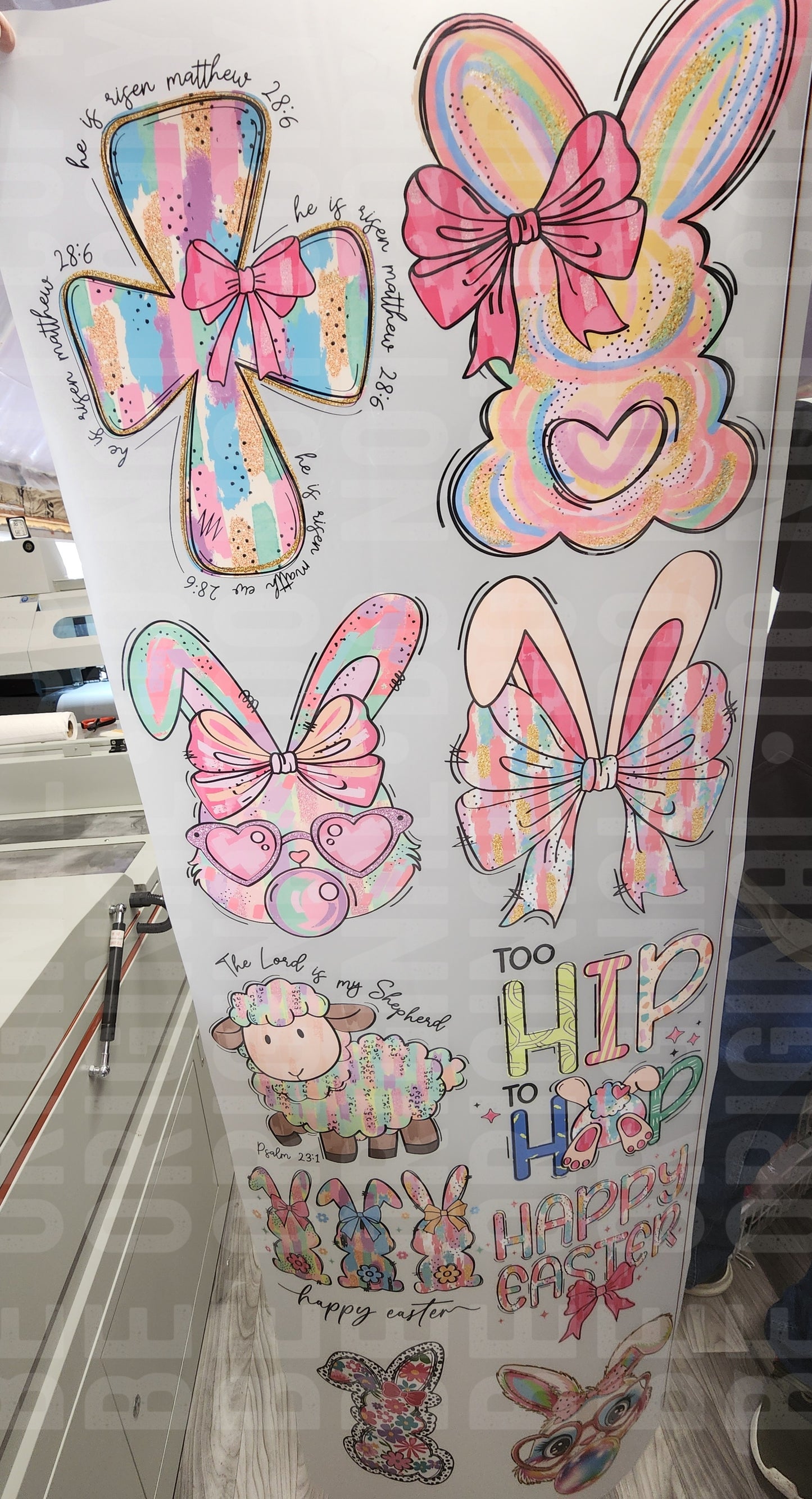 Easter theme gang sheet