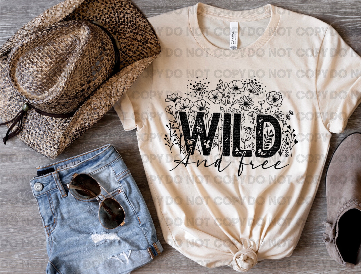 Wild and free -single color