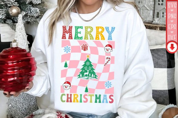 Merry Christmas reto checkered