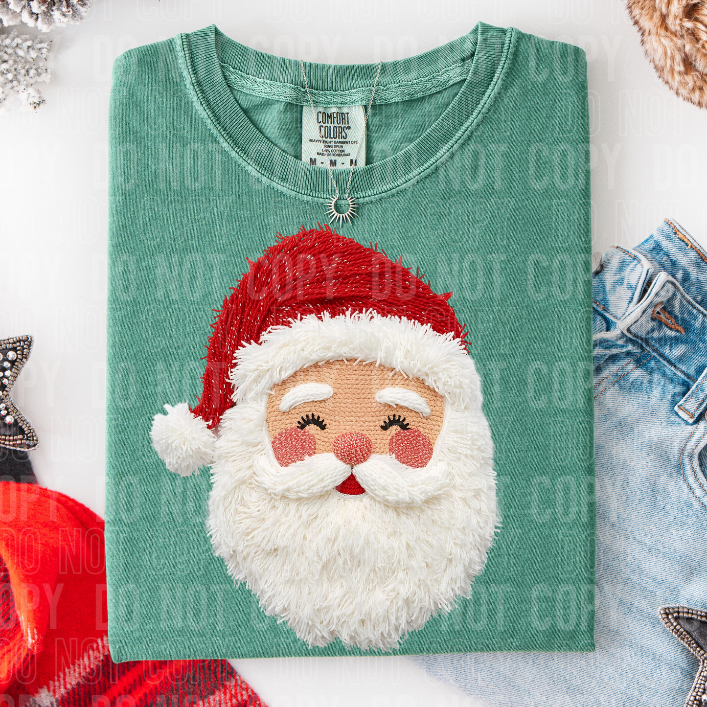 Faux yard Santa