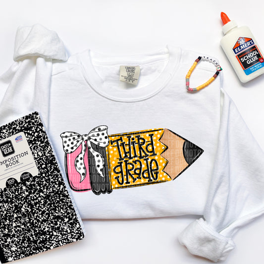 Third girl school pencil