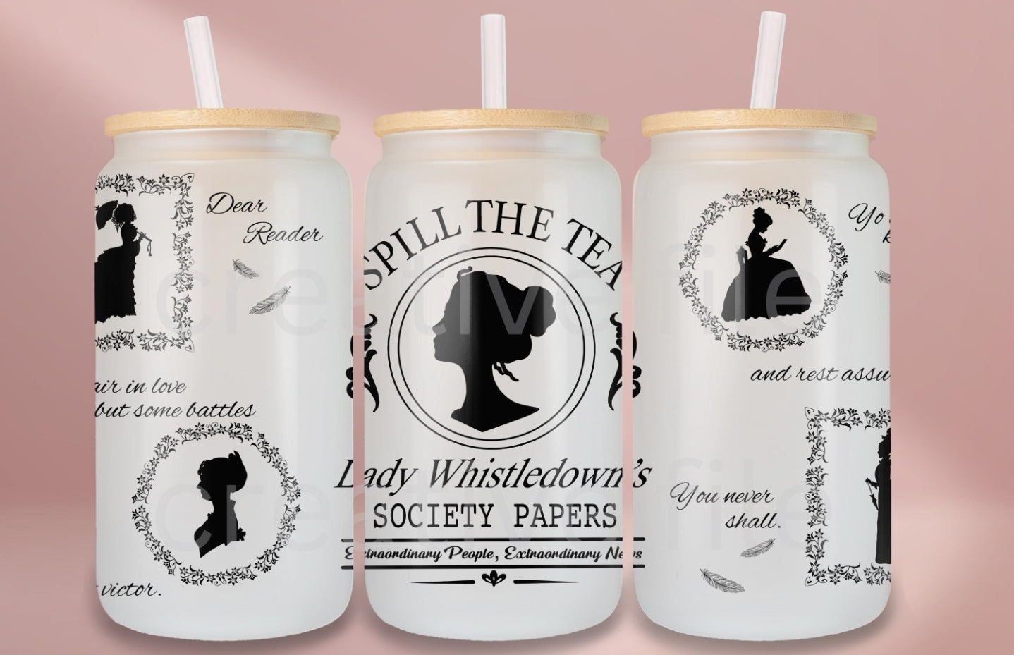 Spill the tea 16oz libbey wrap