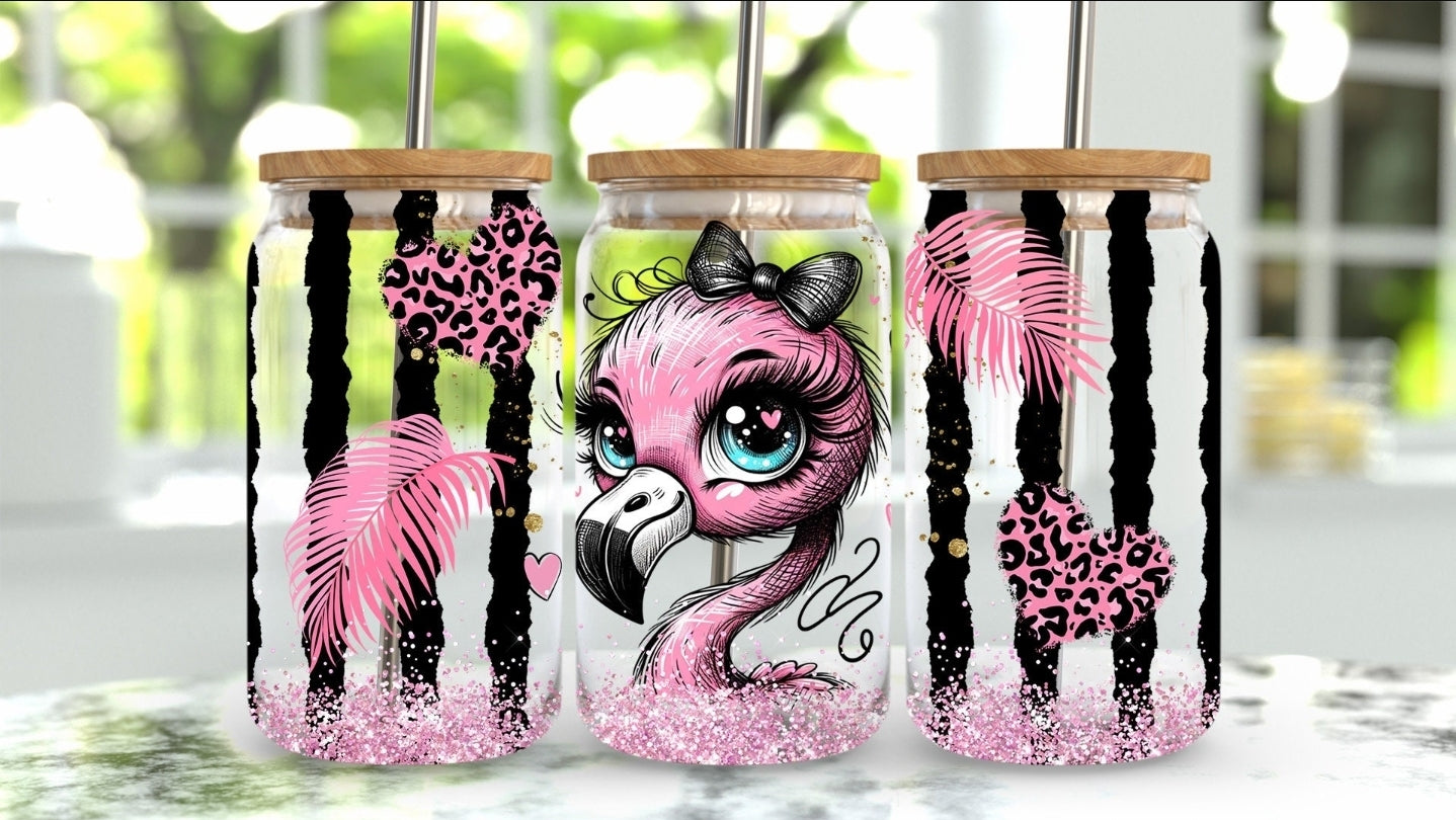 Flamingo 16oz Libbey wrap