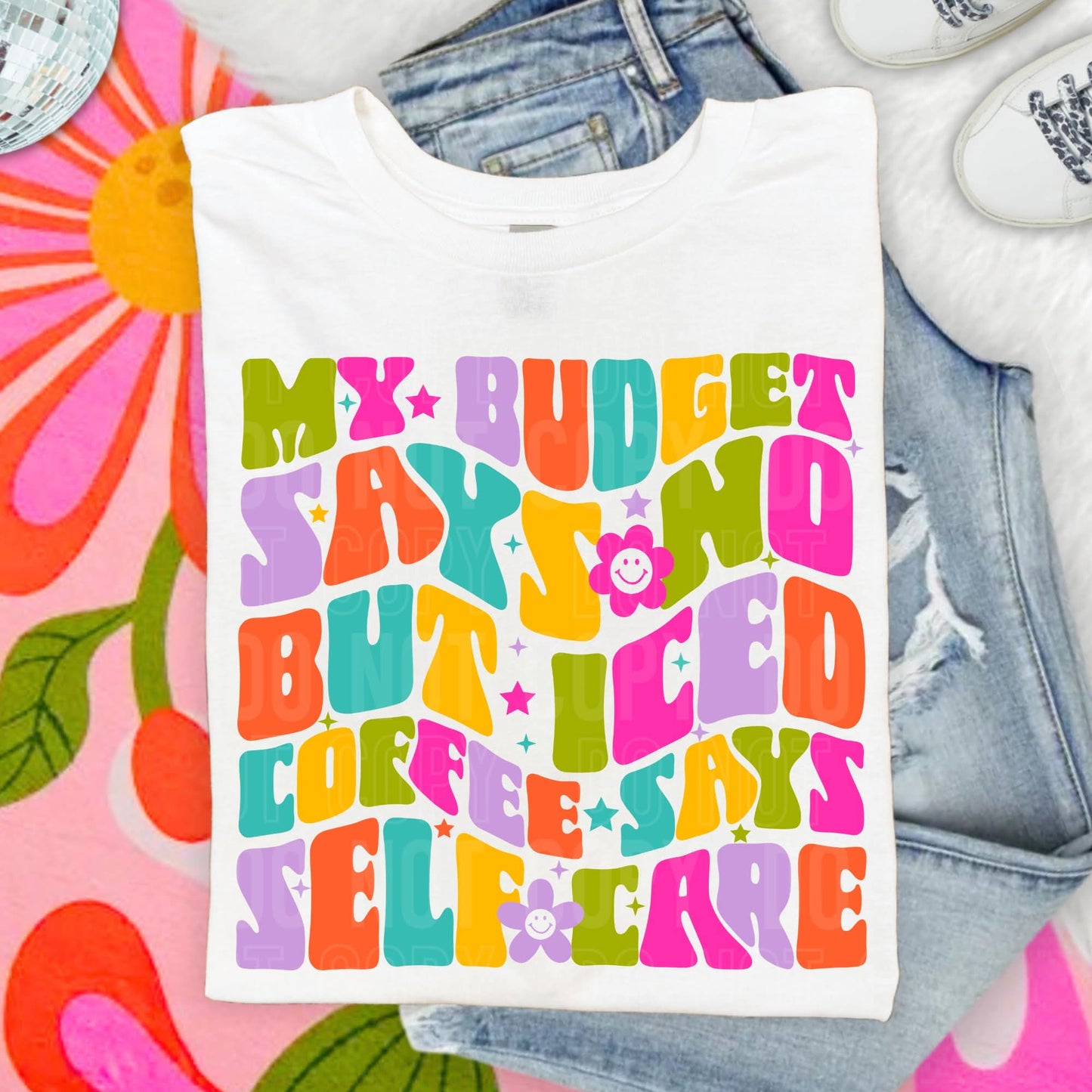 My budget says no but iced coffee says self care