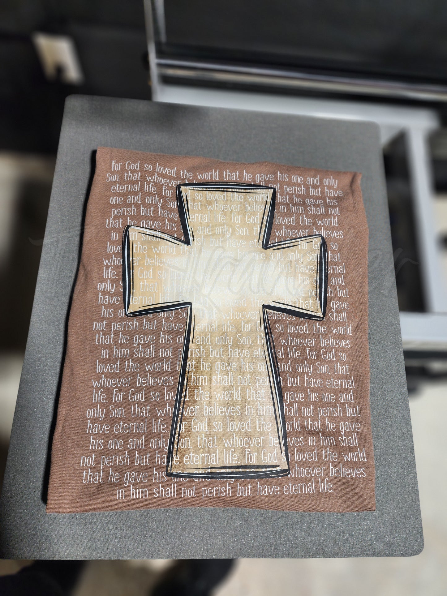 John 3:16 front & back completed tee