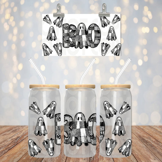 Boo 16oz libbey wrap