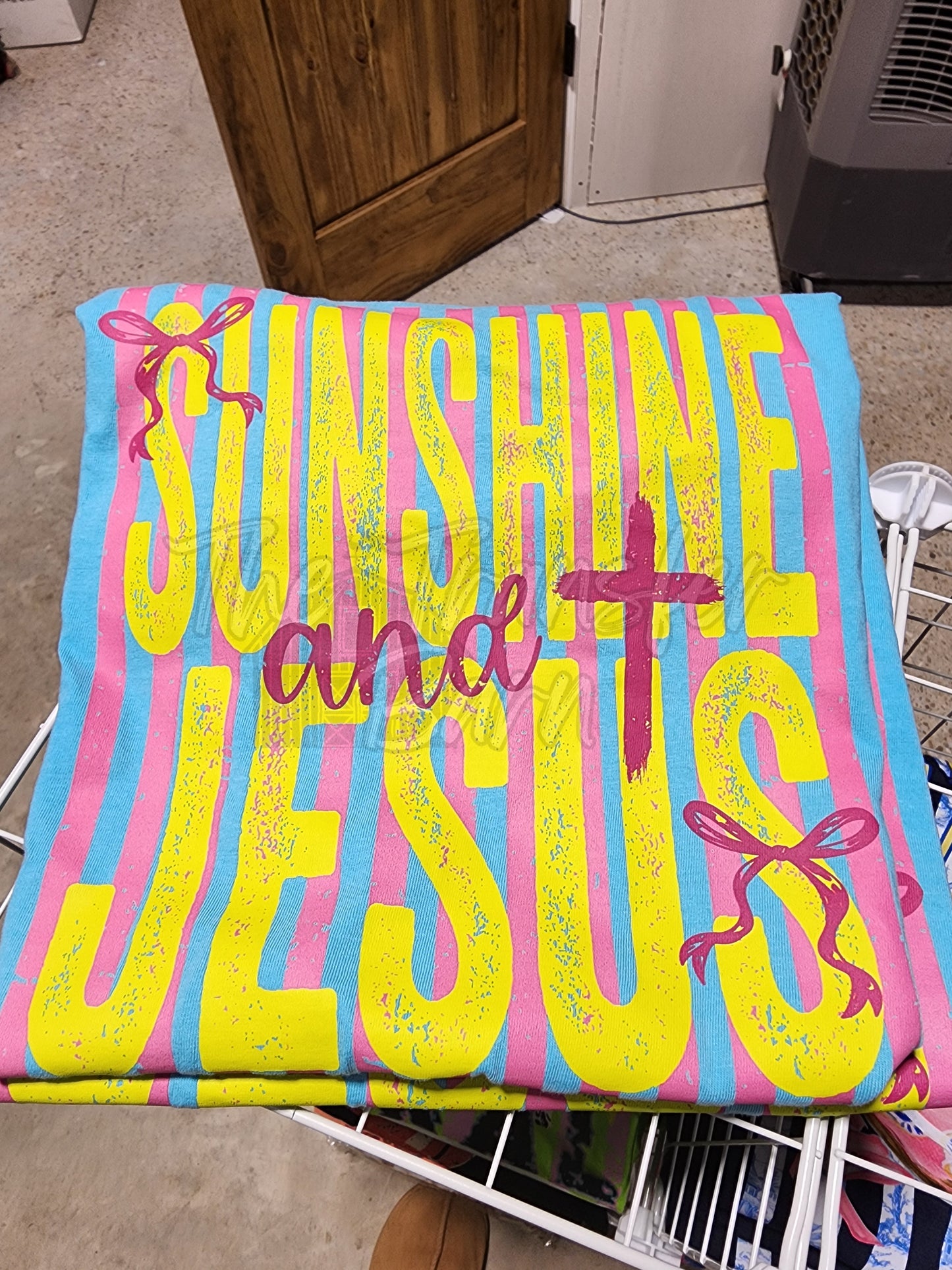 Sunshine & Jesus (completed tee)