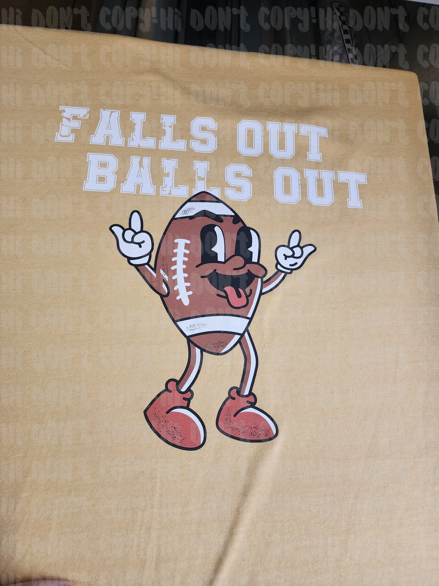 Falls out balls out