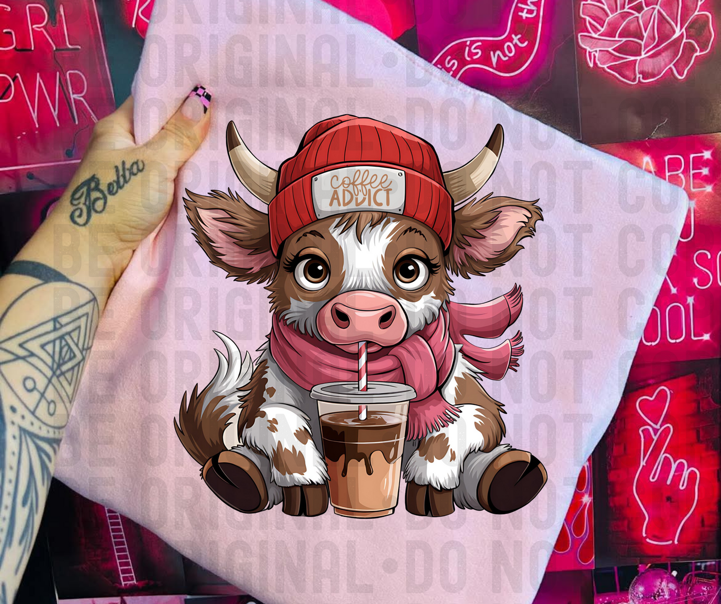 Coffee addict cow