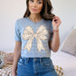 Coquette bow with flowers