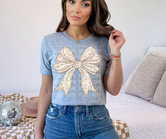 Coquette bow with flowers