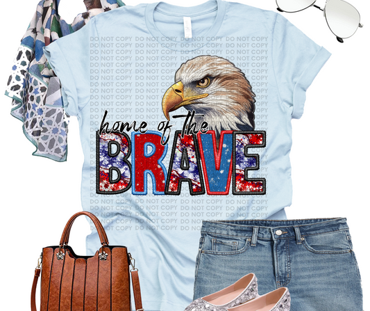 home of the brave-embroidery effect