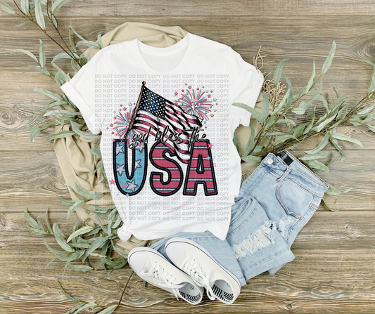 USA-embroidery effect