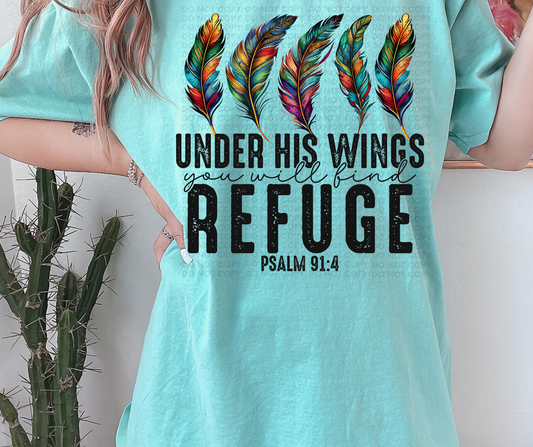 Under his wings you will find refuge