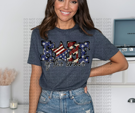 Home of the brave-embroidery effect