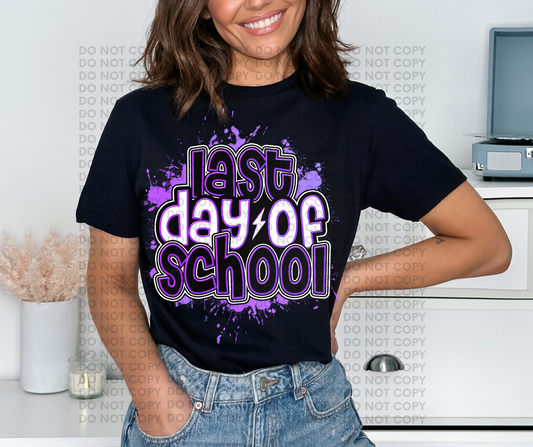 Last day of school-purple