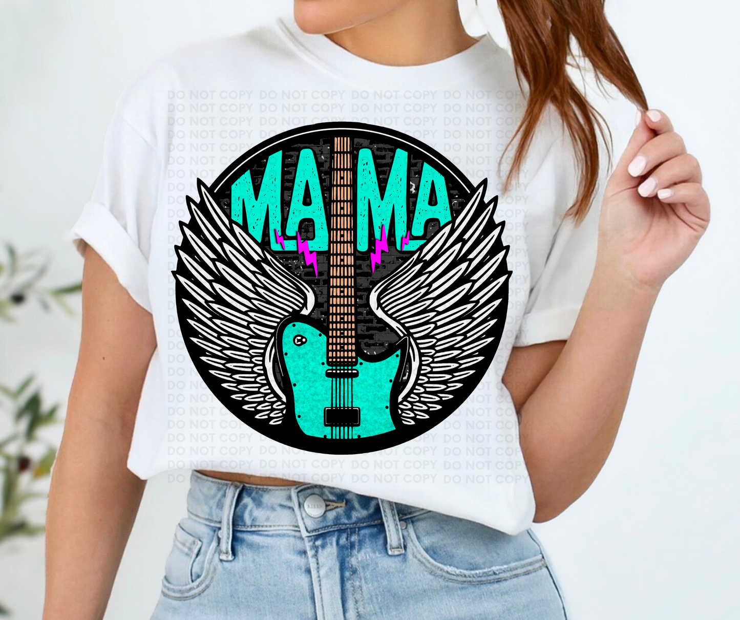 mama guitar with wings