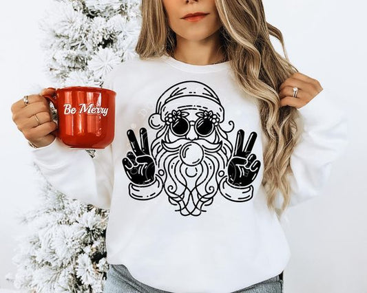 Double peace Santa