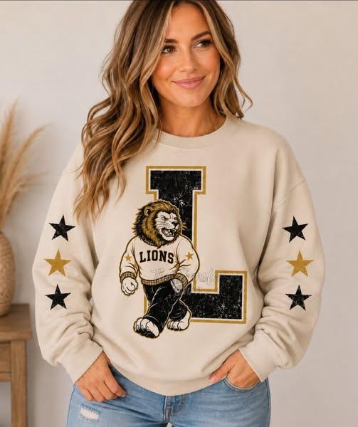 Kaufman Lions star sleeves