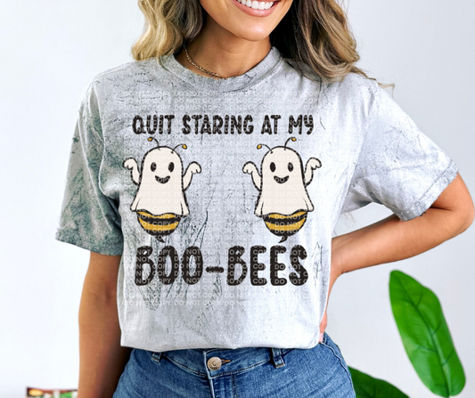 Quit staring at my boo-bees