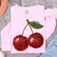 Cherries faux yarn