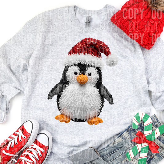 Penguin faux yarn