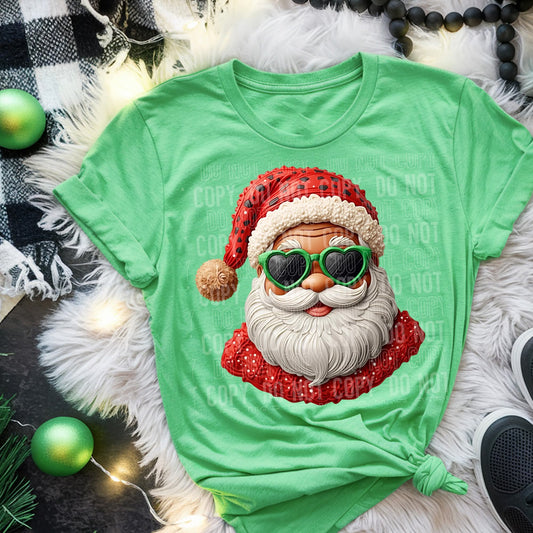 Santa with green glasses
