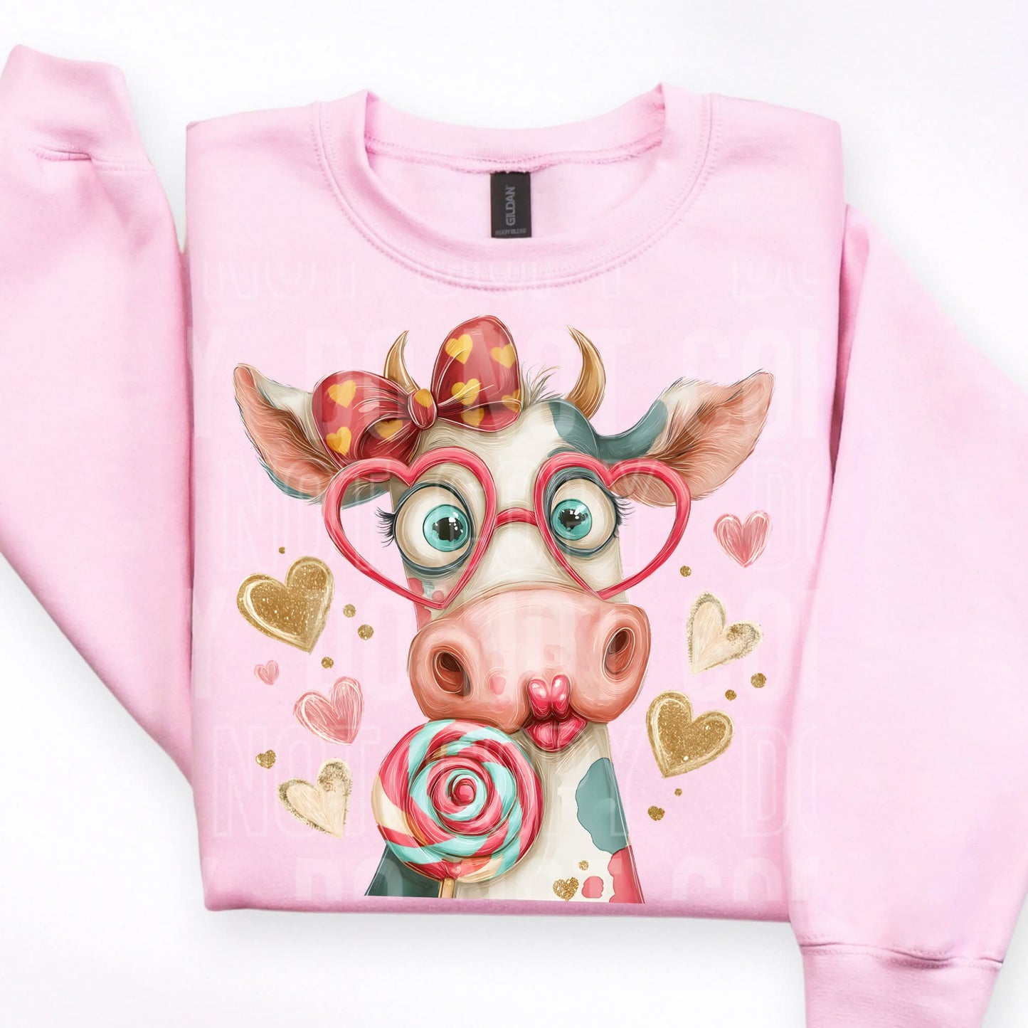 Cow with lollipop