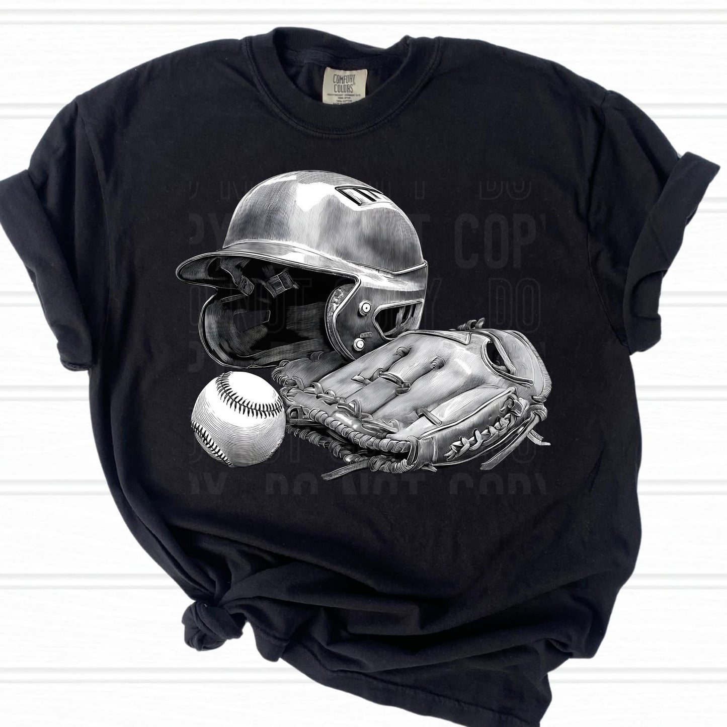 Black and white baseball