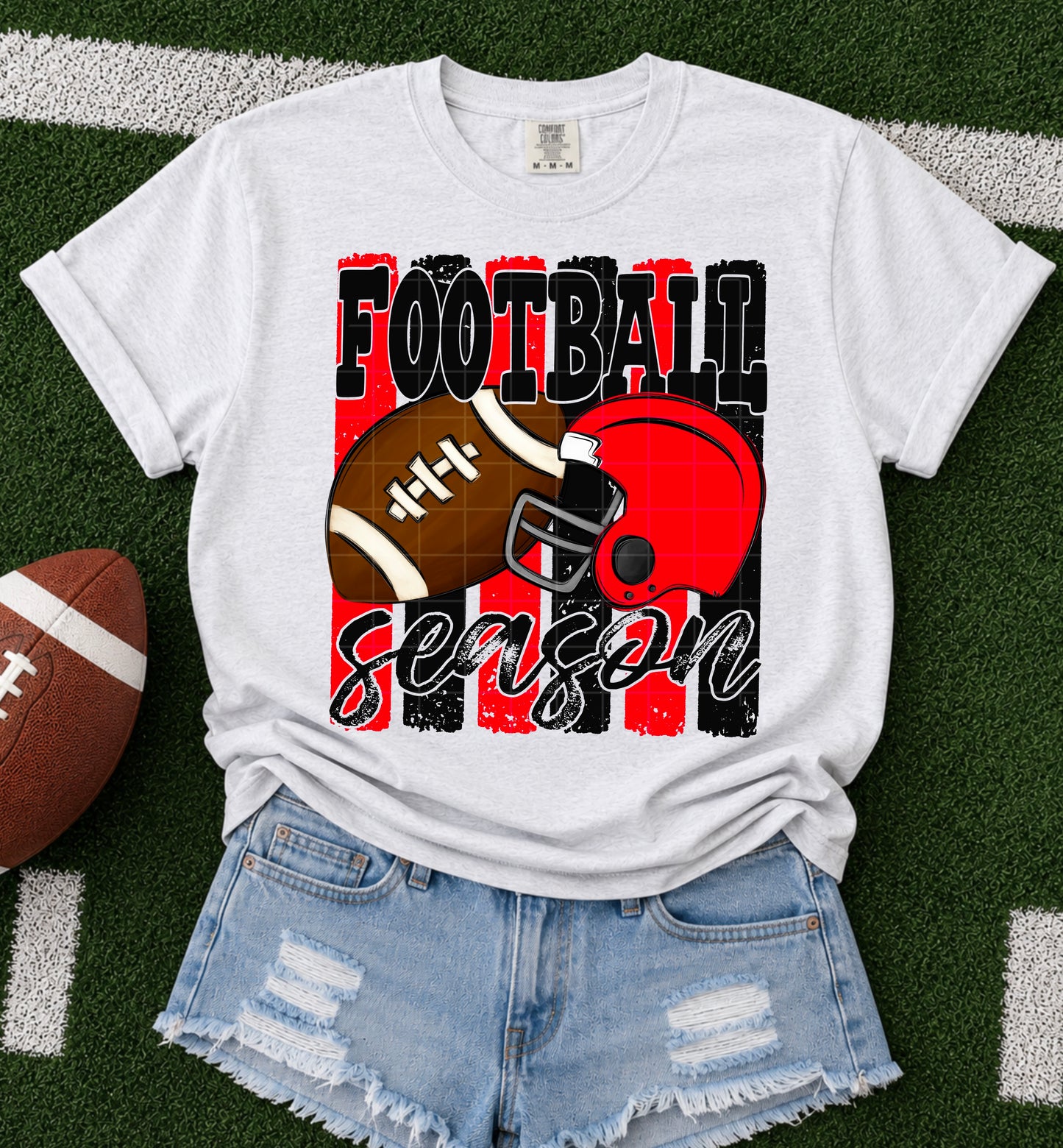 Football Season black & red