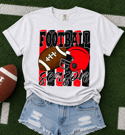 Football Season black & red