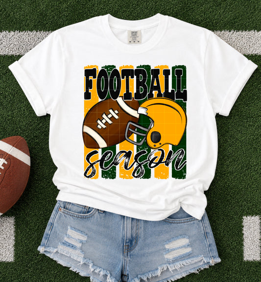 Football Season hunter green & gold