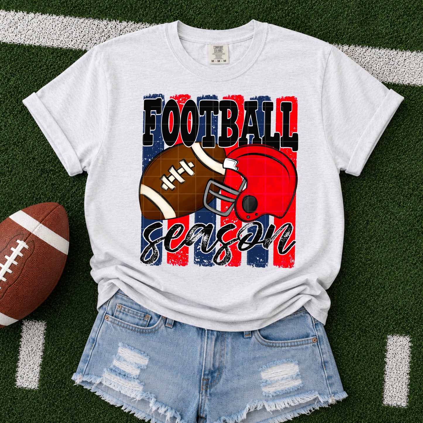Football Season Navy & red