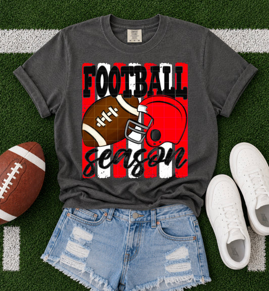 Football Season red & white