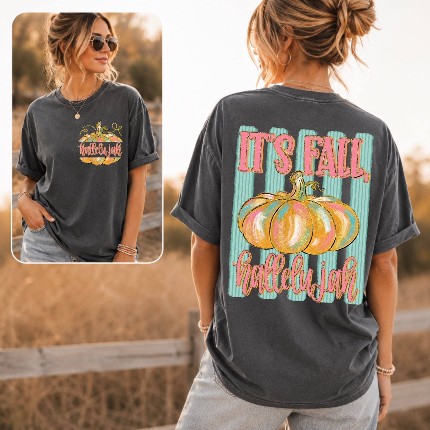 It's fall hallelujah (front & back design included)