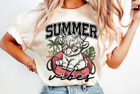 Summer vibes floating cow
