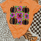 Black pumpkins with flowers
